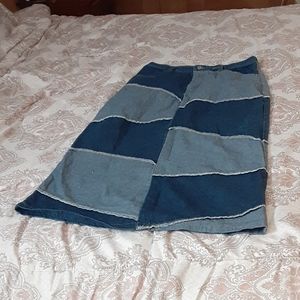 Girls long denim skirt size large